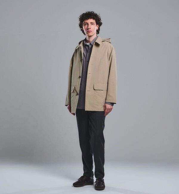 UNITED ARROWS green label relaxing「DICROS ミドル フード ステンカラー コート -撥水-」|ステンカラーコート|