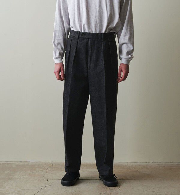 STEVEN ALAN「＜Steven Alan＞ 13.5oz デニム インツープリーツ ドレス トラウザーズ」|デニム|