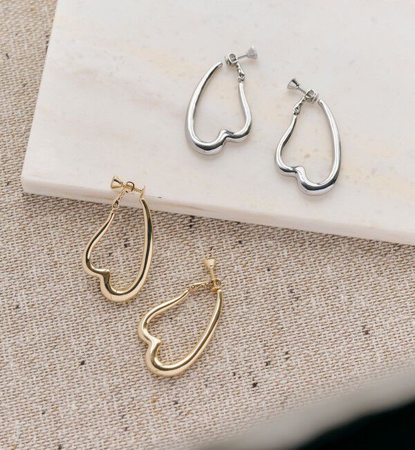 BEAUTY&YOUTH UNITED ARROWS「メタル ハートライン イヤリング」|イヤリング|