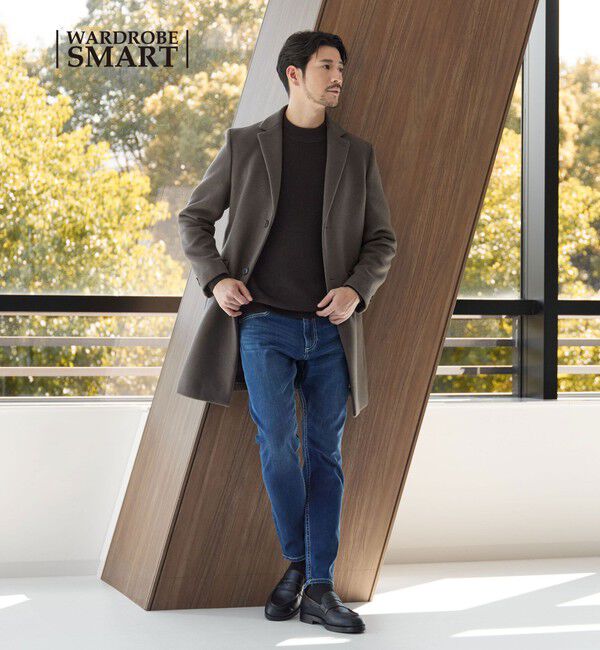 BEAUTY&YOUTH UNITED ARROWS「【WEB限定 WARDROBE SMART】PE メルトン チェスターコート」|チェスターコート|DK.BROWN