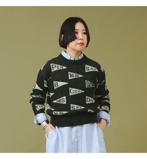 BEAMSBOY「ペナント ニット プルオーバー」|ニット・セーター|