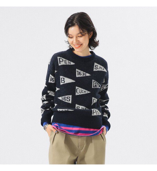 BEAMSBOY「ペナント ニット プルオーバー」|ニット・セーター|