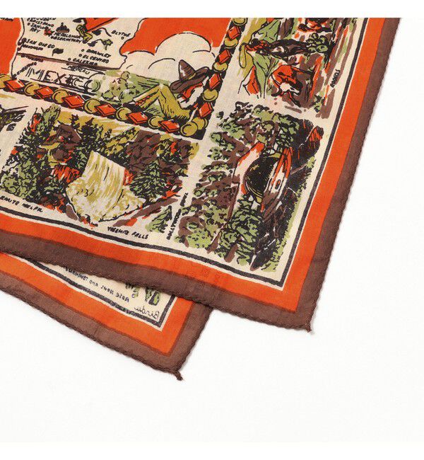 BEAMSBOY「BINDU / マップ プリント バンダナ 26S」|ハンカチ|