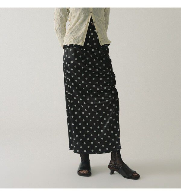 Ray BEAMS 「ドット サテン フリル スカート」|スカート|