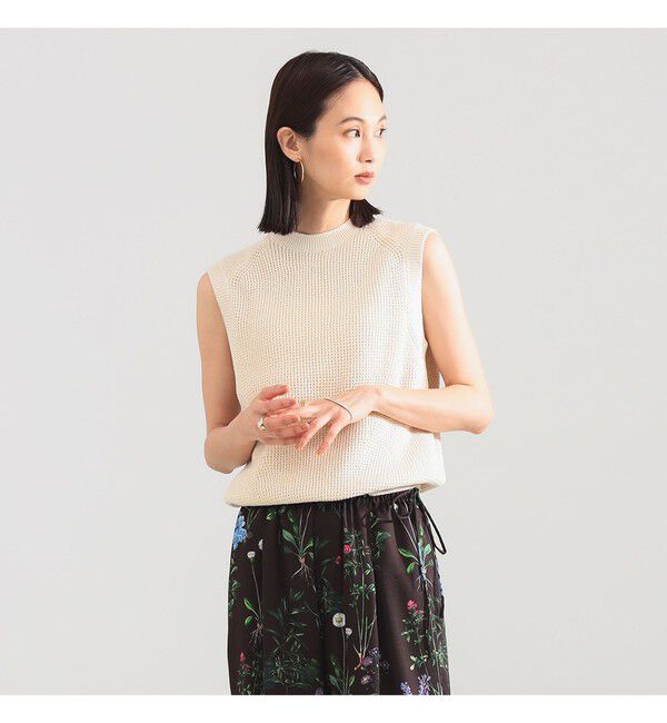 Demi-Luxe BEAMS 「【別注】SLOANE / 7ゲージ 畦編 クルーネック ノースリーブ」|ニット・セーター|