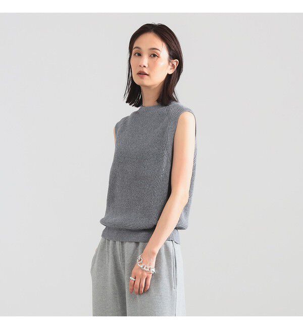 Demi-Luxe BEAMS 「【別注】SLOANE / 7ゲージ 畦編 クルーネック ノースリーブ」|ニット・セーター|