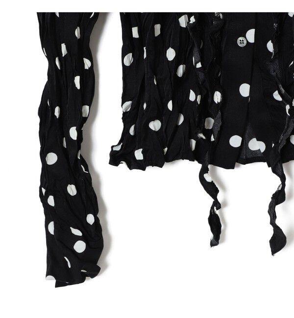 Ray BEAMS 「ドット クリンクル フリル シャツ」|シャツ・ブラウス|