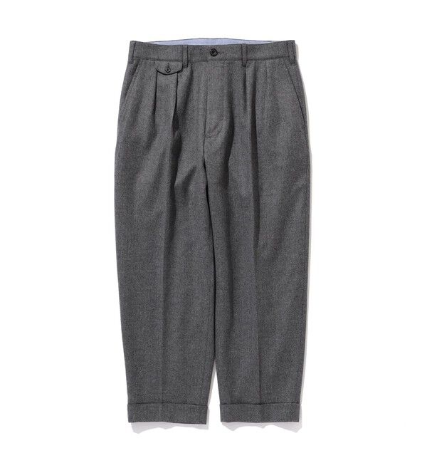 BEAMS PLUS「BEAMS PLUS / 2プリーツ フランネル トラウザーズ」|その他|GREY