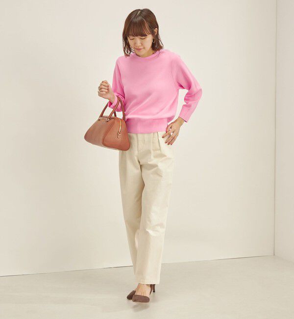 SHIPS for women「〈手洗い可能〉コットン 配色 バックボタン プルオーバー◇」|ニット・セーター|