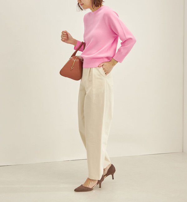 SHIPS for women「〈手洗い可能〉コットン 配色 バックボタン プルオーバー◇」|ニット・セーター|