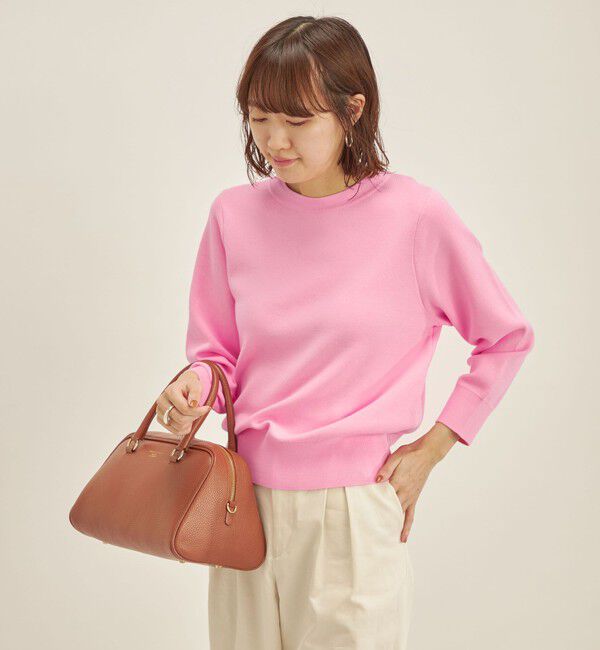 SHIPS for women「〈手洗い可能〉コットン 配色 バックボタン プルオーバー◇」|ニット・セーター|