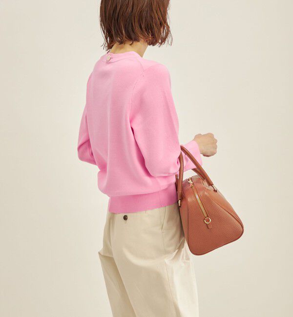 SHIPS for women「〈手洗い可能〉コットン 配色 バックボタン プルオーバー◇」|ニット・セーター|