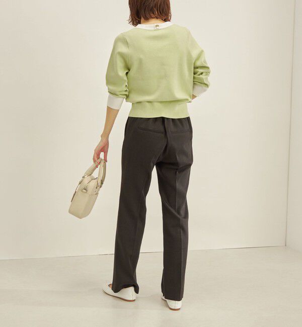 SHIPS for women「〈手洗い可能〉コットン 配色 バックボタン プルオーバー◇」|ニット・セーター|