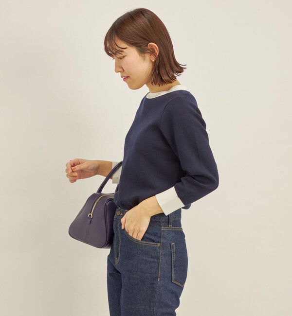 SHIPS for women「〈手洗い可能〉コットン 配色 バックボタン プルオーバー◇」|ニット・セーター|