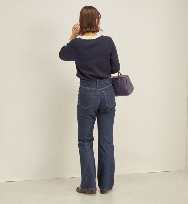 SHIPS for women「〈手洗い可能〉コットン 配色 バックボタン プルオーバー◇」|ニット・セーター|