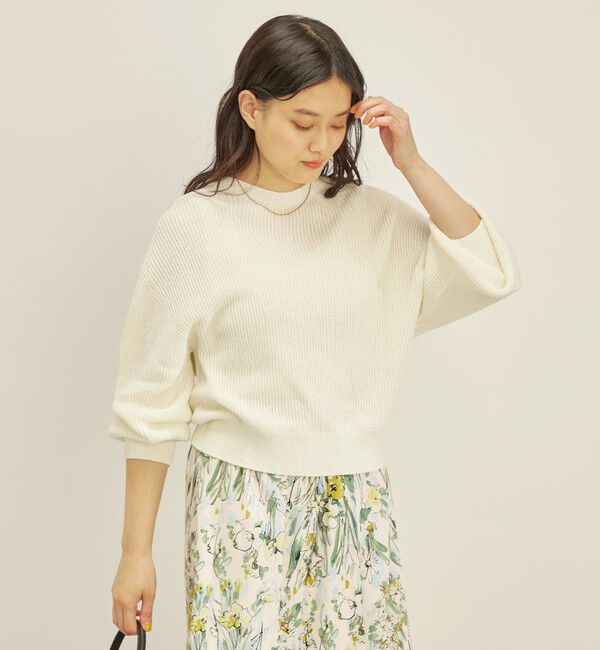 SHIPS for women「〈手洗い可能〉ペーパー コットン ワイド プルオーバー」|ニット・セーター|