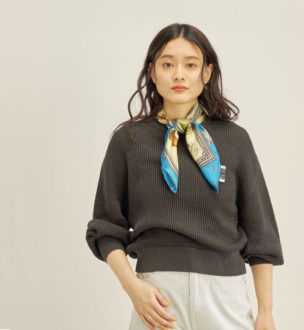 SHIPS for women「〈手洗い可能〉ペーパー コットン ワイド プルオーバー」|ニット・セーター|ダークグレー