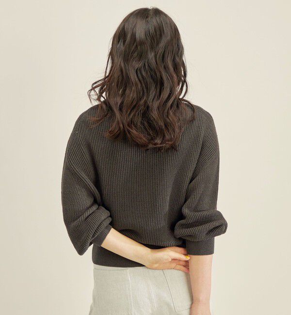 SHIPS for women「〈手洗い可能〉ペーパー コットン ワイド プルオーバー」|ニット・セーター|