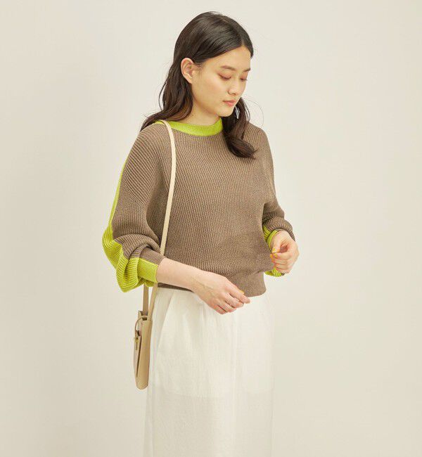 SHIPS for women「〈手洗い可能〉ペーパー コットン ワイド プルオーバー」|ニット・セーター|