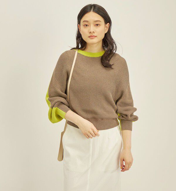 SHIPS for women「〈手洗い可能〉ペーパー コットン ワイド プルオーバー」|ニット・セーター|