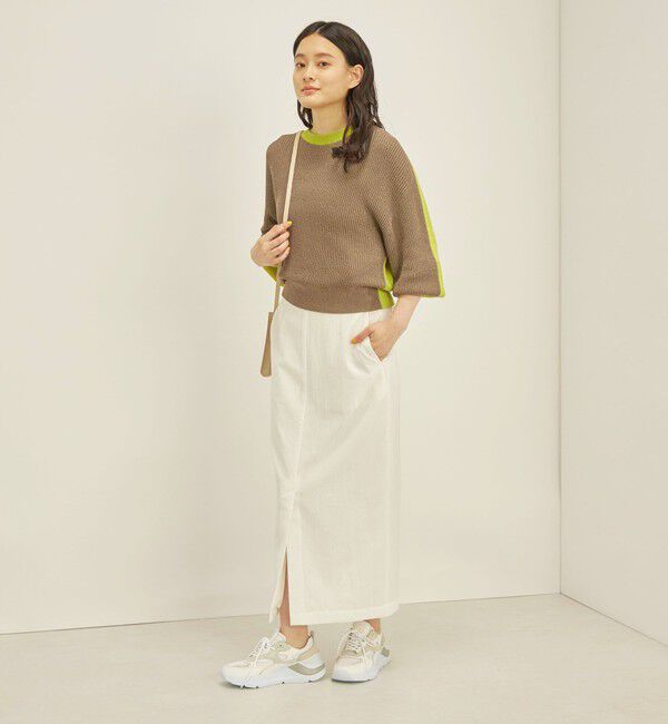 SHIPS for women「〈手洗い可能〉ペーパー コットン ワイド プルオーバー」|ニット・セーター|