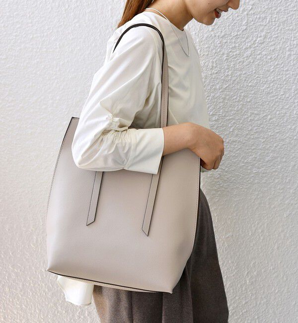 SHIPS any「SHIPS any: ポーチ付き バイカラー A4 トート バッグ」|トートバッグ|