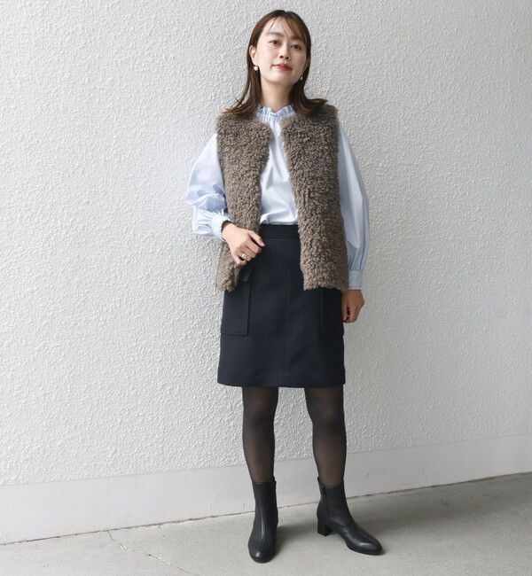 SHIPS for women「〈手洗い可能〉ニードル ストレッチ サイド ポケット ミニ スカート ◇」|スカート|