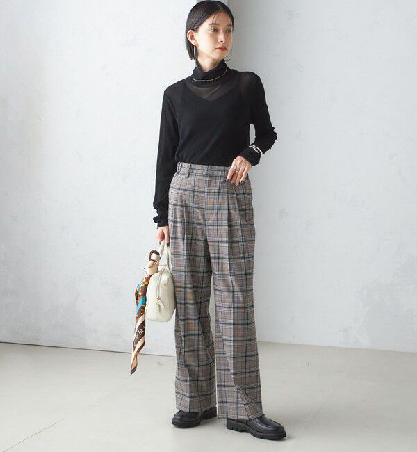 SHIPS for women「〈手洗い可能〉フロッキ― チュール タートルネック」|Tシャツ・カットソー|