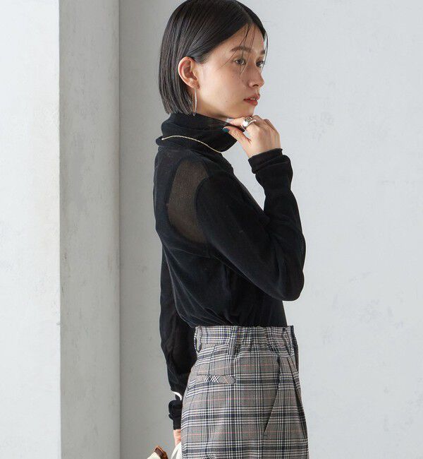 SHIPS for women「〈手洗い可能〉フロッキ― チュール タートルネック」|Tシャツ・カットソー|