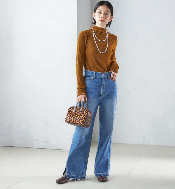 SHIPS for women「〈手洗い可能〉フロッキ― チュール タートルネック」|Tシャツ・カットソー|