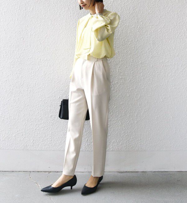 SHIPS for women「〈手洗い可能〉ボウタイ 幾何 プリント 長袖 ブラウス」|シャツ・ブラウス|