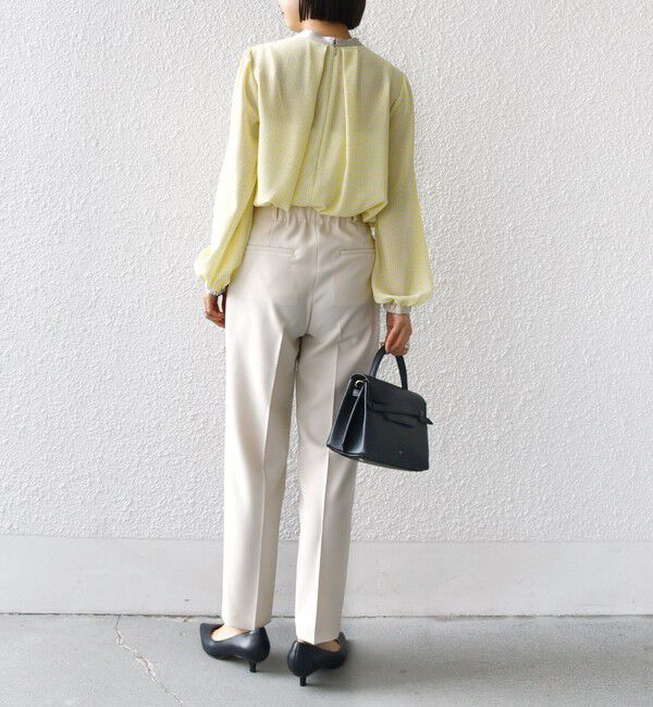 SHIPS for women「〈手洗い可能〉ボウタイ 幾何 プリント 長袖 ブラウス」|シャツ・ブラウス|