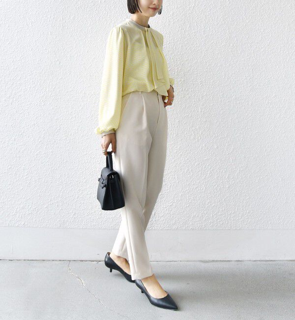 SHIPS for women「〈手洗い可能〉ボウタイ 幾何 プリント 長袖 ブラウス」|シャツ・ブラウス|