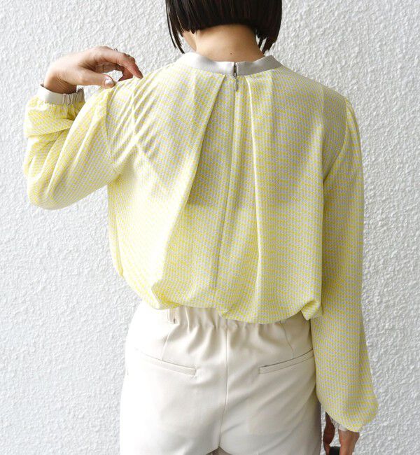 SHIPS for women「〈手洗い可能〉ボウタイ 幾何 プリント 長袖 ブラウス」|シャツ・ブラウス|