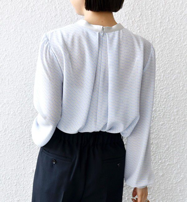 SHIPS for women「〈手洗い可能〉ボウタイ 幾何 プリント 長袖 ブラウス」|シャツ・ブラウス|