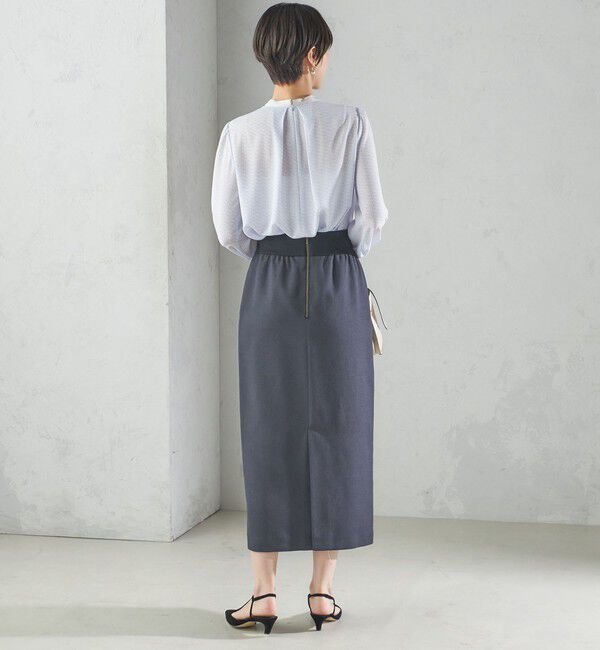 SHIPS for women「〈手洗い可能〉ボウタイ 幾何 プリント 長袖 ブラウス」|シャツ・ブラウス|