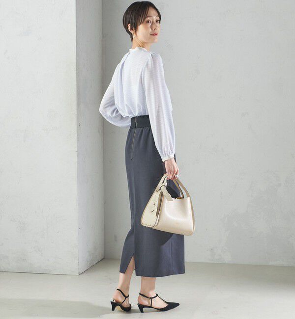 SHIPS for women「〈手洗い可能〉ボウタイ 幾何 プリント 長袖 ブラウス」|シャツ・ブラウス|