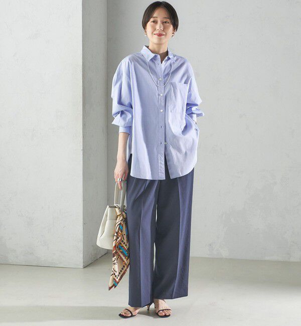 SHIPS for women「〈手洗い可能〉Asami 麻調合繊 2タック ワイドパンツ」|その他|