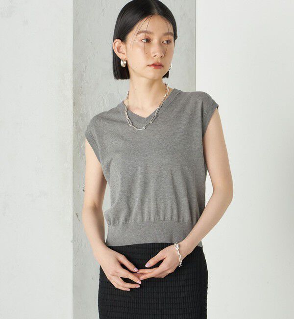 SHIPS for women「Wai＋:〈手洗い可能〉Vネック ベスト」|ニット・セーター|