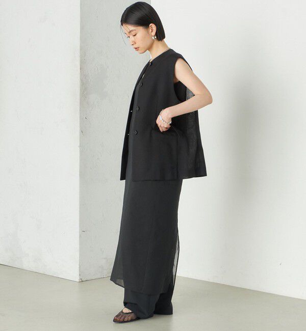 SHIPS for women「《予約》Wai＋:〈手洗い可能〉リネン ライク ベスト」|ベスト・ジレ|
