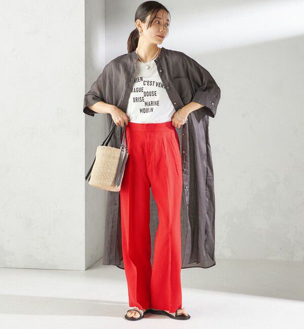 SHIPS for women「〈手洗い可能〉ラミー 4 スタンドカラー シャツ ワンピース」|ワンピース|