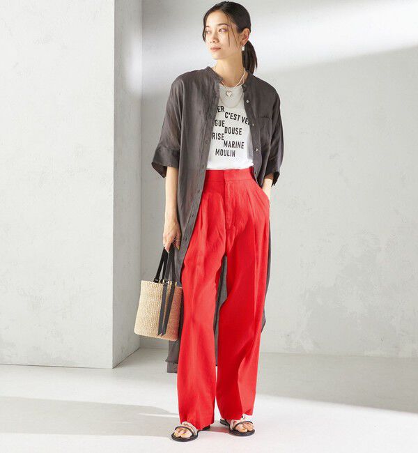 SHIPS for women「〈手洗い可能〉ラミー 4 スタンドカラー シャツ ワンピース」|ワンピース|