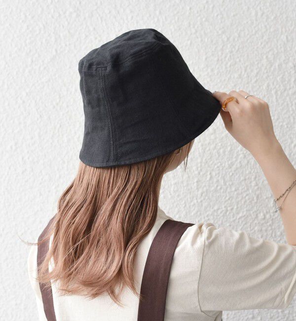 SHIPS any「SHIPS any: コットン リネン ハット」|ハット|ブラック