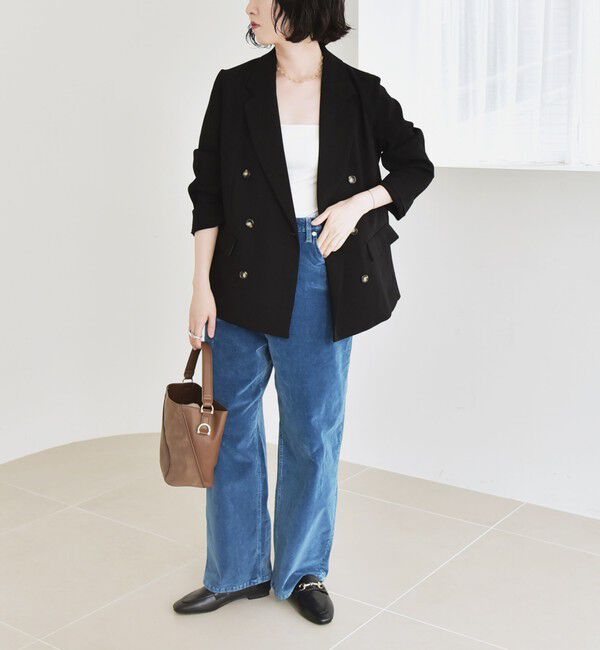 quaranciel「quaranciel:〈手洗い可能〉メッシュ ダブルブレスト テーラード ジャケット 25AW」|テーラードジャケット|