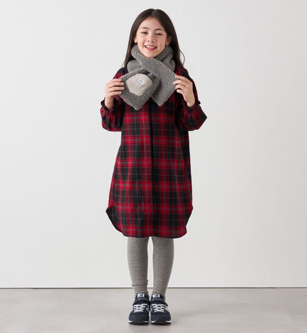 SHIPS any「Lee:〈手洗い可能〉ボア キルティング リバーシブル ポケット マフラー <KIDS>」|マフラー|