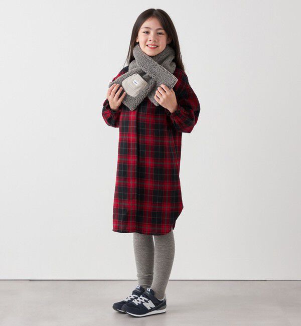 SHIPS any「Lee:〈手洗い可能〉ボア キルティング リバーシブル ポケット マフラー <KIDS>」|マフラー|