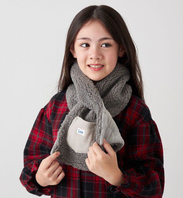 SHIPS any「Lee:〈手洗い可能〉ボア キルティング リバーシブル ポケット マフラー <KIDS>」|マフラー|