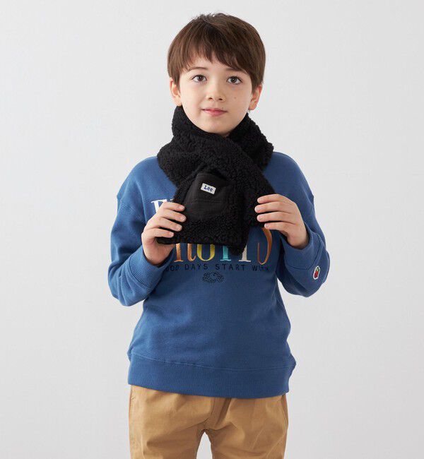 SHIPS any「Lee:〈手洗い可能〉ボア キルティング リバーシブル ポケット マフラー <KIDS>」|マフラー|