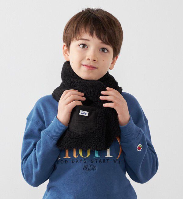 SHIPS any「Lee:〈手洗い可能〉ボア キルティング リバーシブル ポケット マフラー <KIDS>」|マフラー|