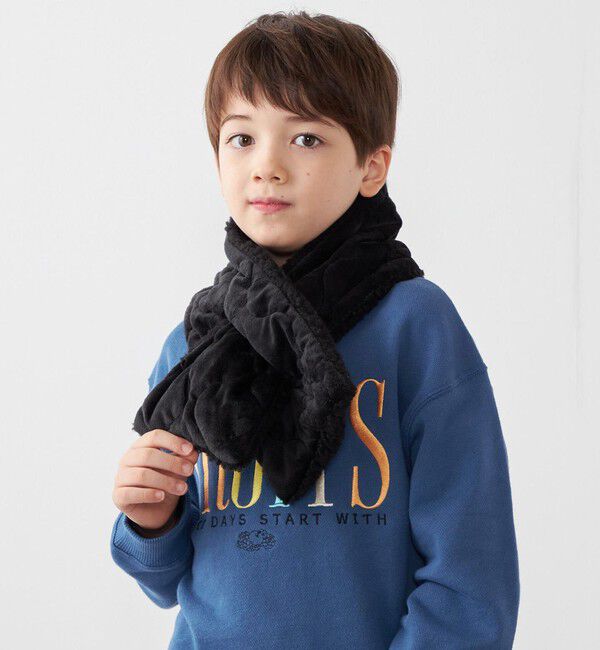 SHIPS any「Lee:〈手洗い可能〉ボア キルティング リバーシブル ポケット マフラー <KIDS>」|マフラー|